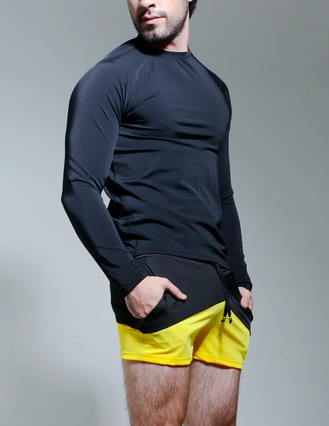 Duo Riva Pantaloneta Corta con Camibuso Negro - Seratus