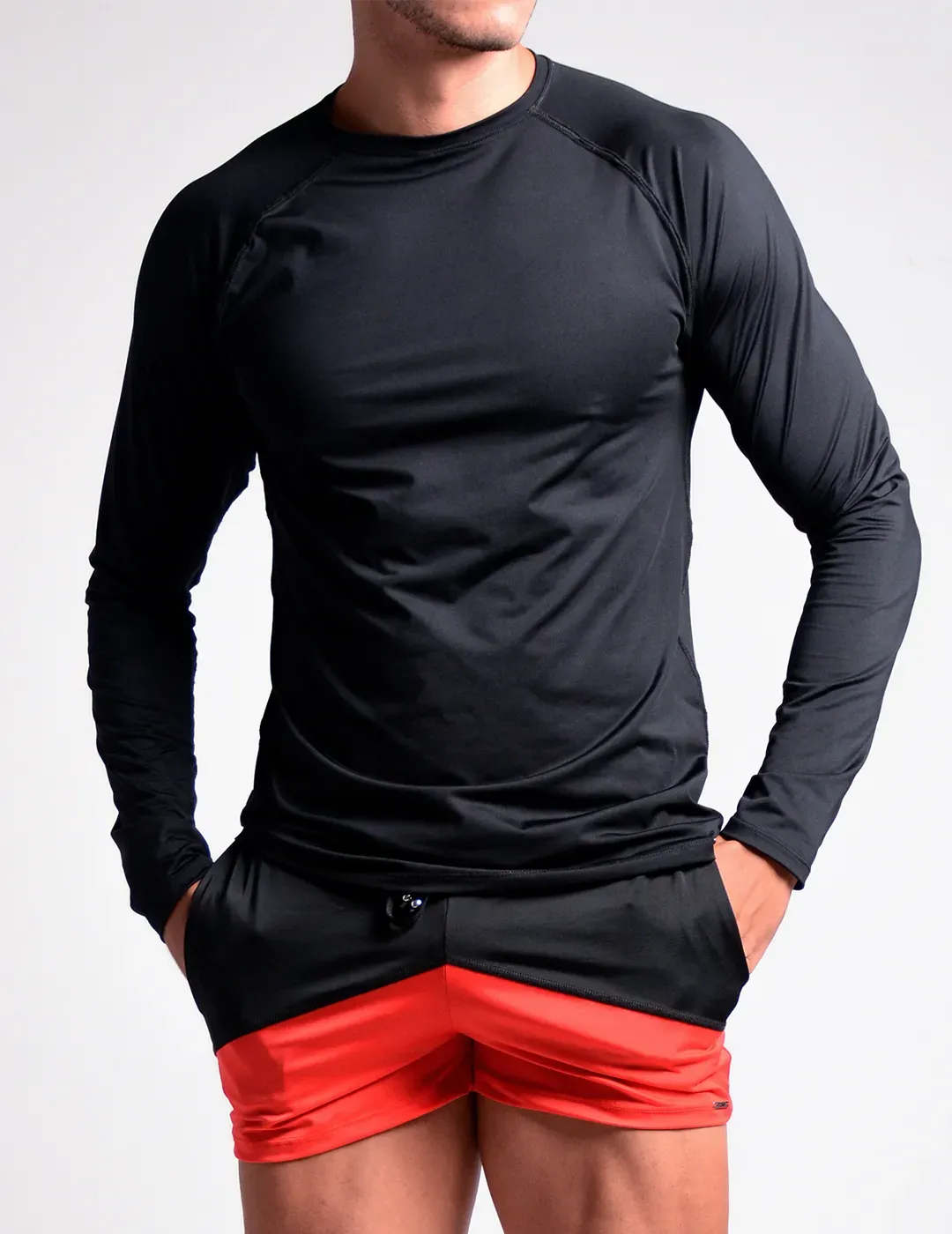 Duo Riva Pantaloneta Corta con Camibuso Negro - Seratus