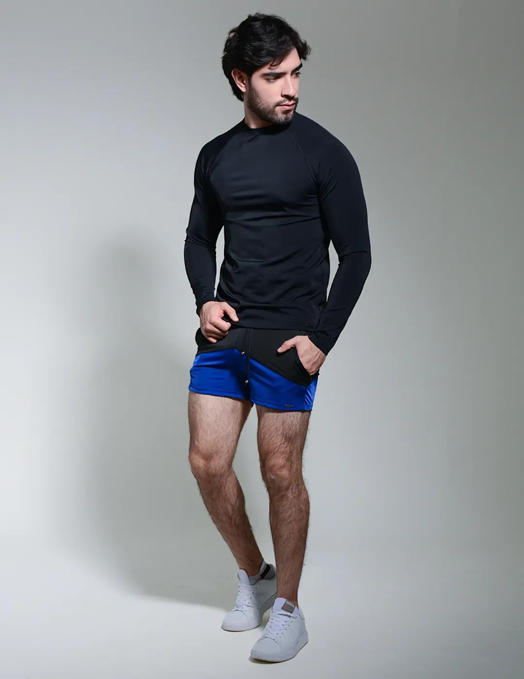 Duo Riva Pantaloneta Corta con Camibuso Negro - Seratus